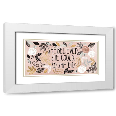 Shine On Collection C White Modern Wood Framed Art Print with Double Matting by Popp, Grace