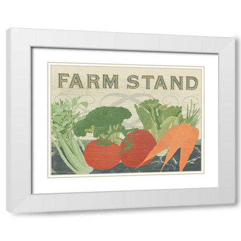 Farm Stand Collection A White Modern Wood Framed Art Print with Double Matting by Vess, June Erica