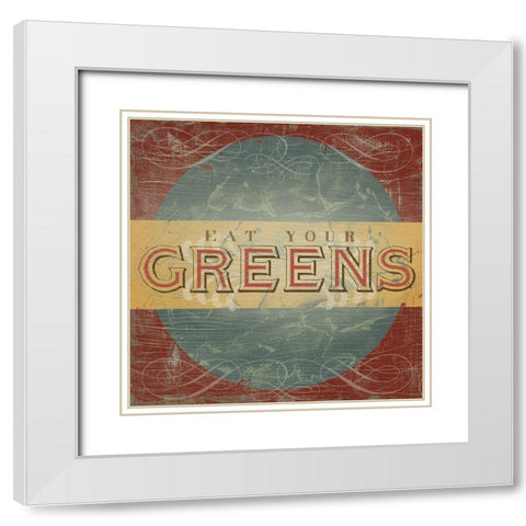 Farm Stand Collection C White Modern Wood Framed Art Print with Double Matting by Vess, June Erica