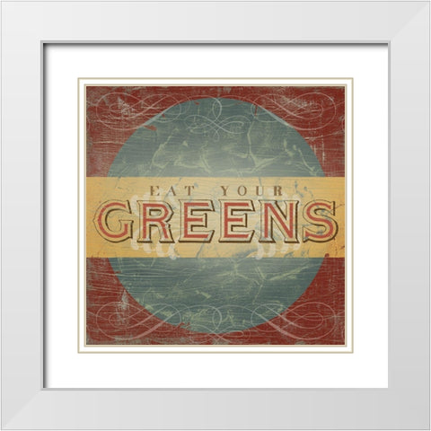 Farm Stand Collection C White Modern Wood Framed Art Print with Double Matting by Vess, June Erica