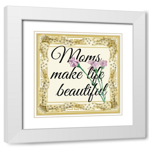 Mothers Day Collection A White Modern Wood Framed Art Print with Double Matting by Wang, Melissa