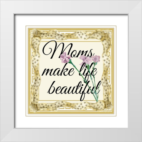 Mothers Day Collection A White Modern Wood Framed Art Print with Double Matting by Wang, Melissa