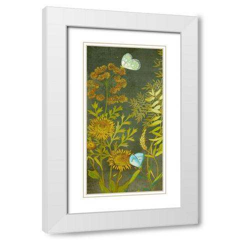 Birding Collection B White Modern Wood Framed Art Print with Double Matting by Zarris, Chariklia
