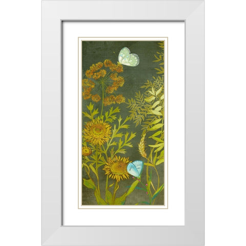 Birding Collection B White Modern Wood Framed Art Print with Double Matting by Zarris, Chariklia