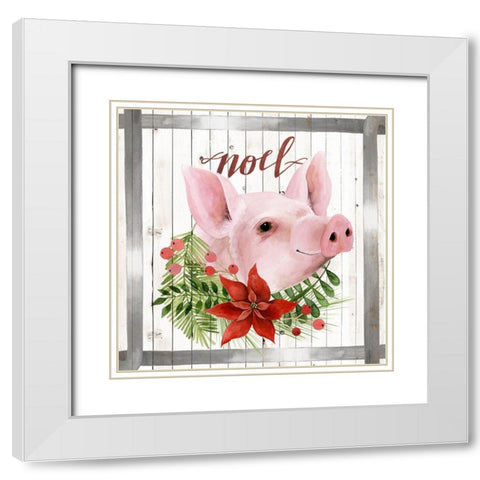 Festive Farm Collection A White Modern Wood Framed Art Print with Double Matting by Popp, Grace
