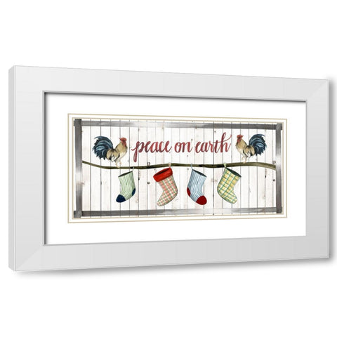Festive Farm Collection C White Modern Wood Framed Art Print with Double Matting by Popp, Grace