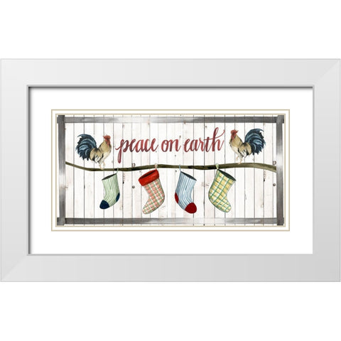 Festive Farm Collection C White Modern Wood Framed Art Print with Double Matting by Popp, Grace