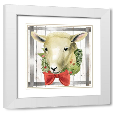 Festive Farm Collection E White Modern Wood Framed Art Print with Double Matting by Popp, Grace