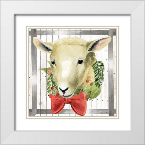 Festive Farm Collection E White Modern Wood Framed Art Print with Double Matting by Popp, Grace
