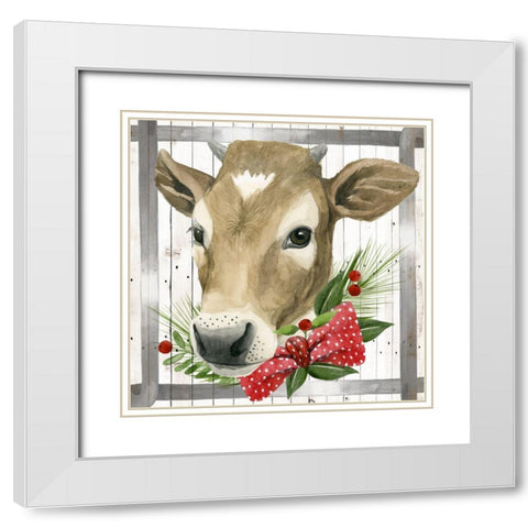 Festive Farm Collection H White Modern Wood Framed Art Print with Double Matting by Popp, Grace