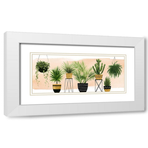 Indoor Oasis Collection D White Modern Wood Framed Art Print with Double Matting by Popp, Grace