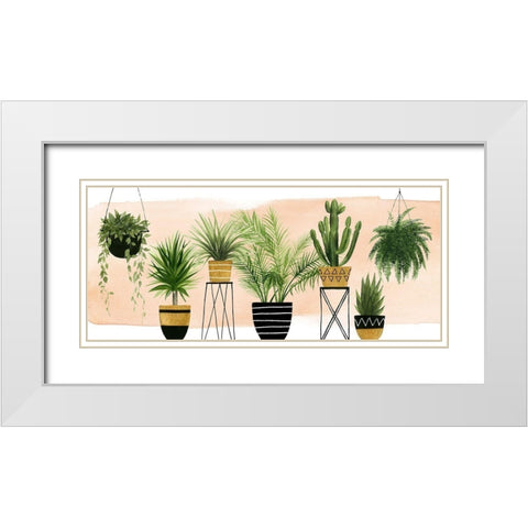 Indoor Oasis Collection D White Modern Wood Framed Art Print with Double Matting by Popp, Grace