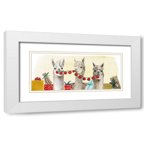 Boho Christmas Collection D White Modern Wood Framed Art Print with Double Matting by Popp, Grace