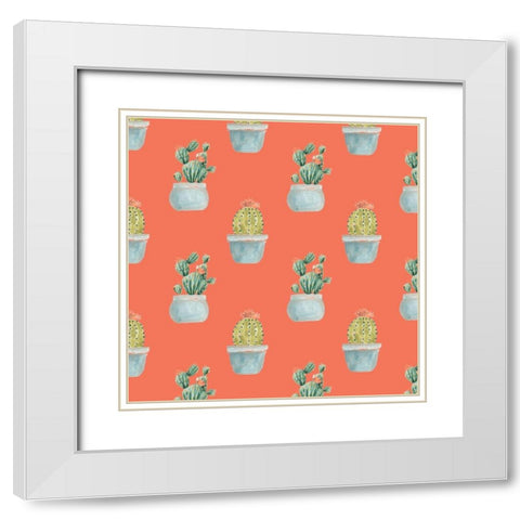 Simple Succulent Collection I White Modern Wood Framed Art Print with Double Matting by Vess, June Erica