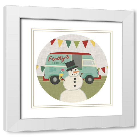 Food Truck Holidays Collection C White Modern Wood Framed Art Print with Double Matting by Vess, June Erica