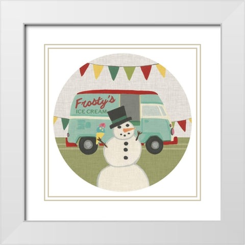 Food Truck Holidays Collection C White Modern Wood Framed Art Print with Double Matting by Vess, June Erica