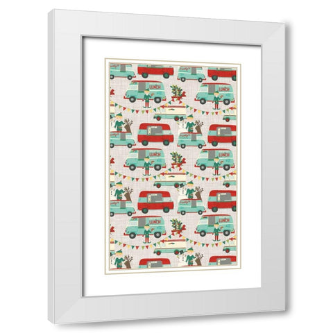 Food Truck Holidays Collection E White Modern Wood Framed Art Print with Double Matting by Vess, June Erica