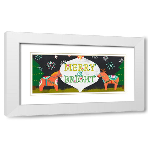 Nordic Joy Collection D White Modern Wood Framed Art Print with Double Matting by Vess, June Erica