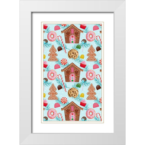 Sweet Holidays Collection E White Modern Wood Framed Art Print with Double Matting by Borges, Victoria