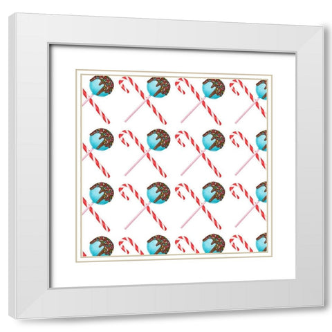 Sweet Holidays Collection G White Modern Wood Framed Art Print with Double Matting by Borges, Victoria