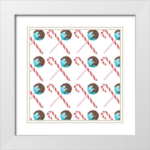 Sweet Holidays Collection G White Modern Wood Framed Art Print with Double Matting by Borges, Victoria