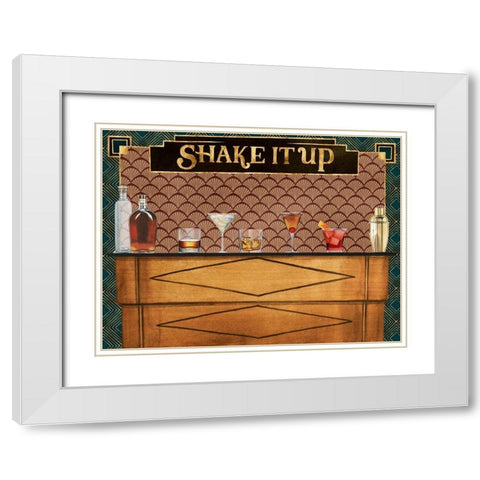 Bar Gatsby Collection A White Modern Wood Framed Art Print with Double Matting by Popp, Grace