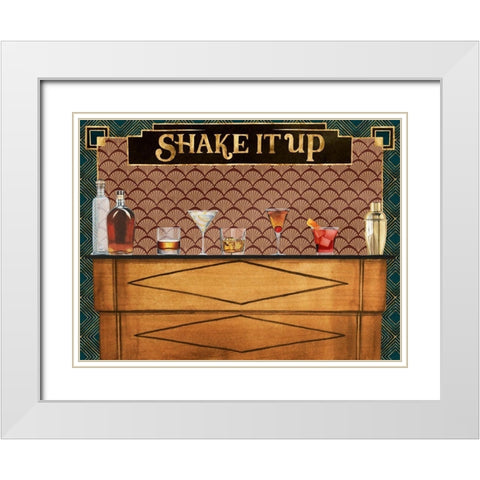 Bar Gatsby Collection A White Modern Wood Framed Art Print with Double Matting by Popp, Grace