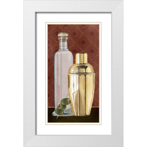 Bar Gatsby Collection B White Modern Wood Framed Art Print with Double Matting by Popp, Grace