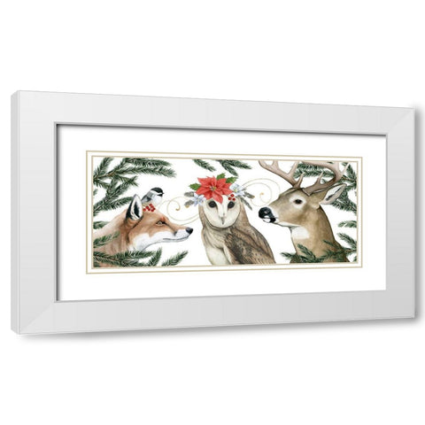 Timberland Christmas Collection D White Modern Wood Framed Art Print with Double Matting by Popp, Grace