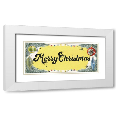 Vintage Christmas Collection D White Modern Wood Framed Art Print with Double Matting by Popp, Grace