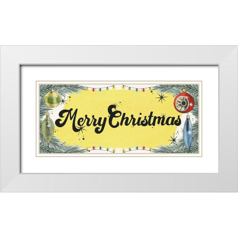 Vintage Christmas Collection D White Modern Wood Framed Art Print with Double Matting by Popp, Grace