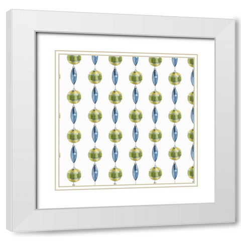 Vintage Christmas Collection I White Modern Wood Framed Art Print with Double Matting by Popp, Grace