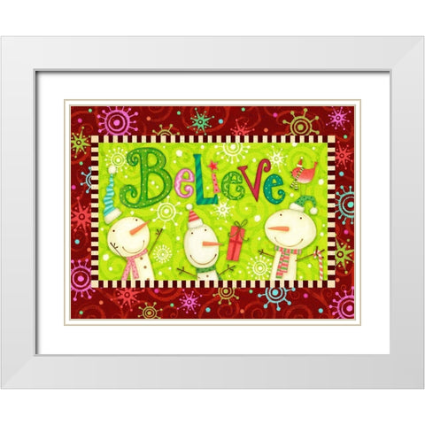 Bright Believe Collection A  White Modern Wood Framed Art Print with Double Matting by Eisner, Viv
