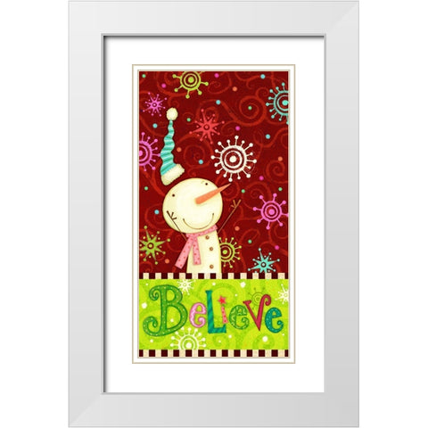 Bright Believe Collection B White Modern Wood Framed Art Print with Double Matting by Eisner, Viv