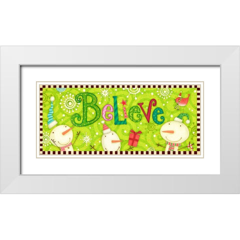 Bright Believe Collection D White Modern Wood Framed Art Print with Double Matting by Eisner, Viv