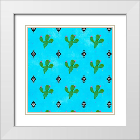 PiÃ±ata Party Collection F White Modern Wood Framed Art Print with Double Matting by Reynolds, Jade