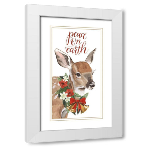 Yuletide Darlings Collection B White Modern Wood Framed Art Print with Double Matting by Popp, Grace