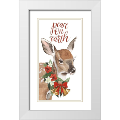 Yuletide Darlings Collection B White Modern Wood Framed Art Print with Double Matting by Popp, Grace
