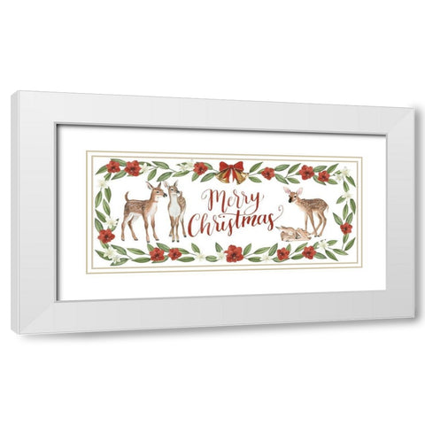 Yuletide Darlings Collection D White Modern Wood Framed Art Print with Double Matting by Popp, Grace