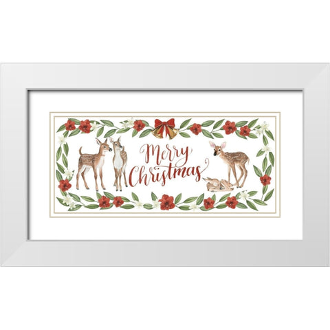 Yuletide Darlings Collection D White Modern Wood Framed Art Print with Double Matting by Popp, Grace