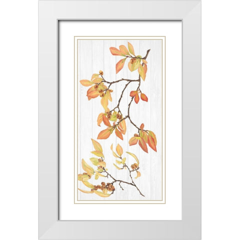 Sweet Foliage Collection B White Modern Wood Framed Art Print with Double Matting by Miller, Dianne