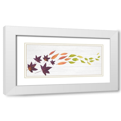 Sweet Foliage Collection D White Modern Wood Framed Art Print with Double Matting by Miller, Dianne