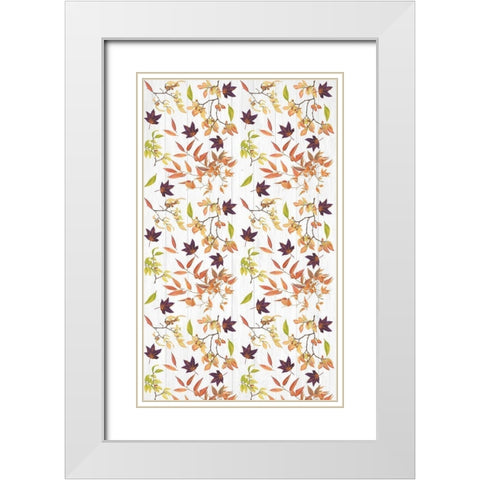 Sweet Foliage Collection E White Modern Wood Framed Art Print with Double Matting by Miller, Dianne