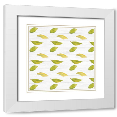 Sweet Foliage Collection F White Modern Wood Framed Art Print with Double Matting by Miller, Dianne
