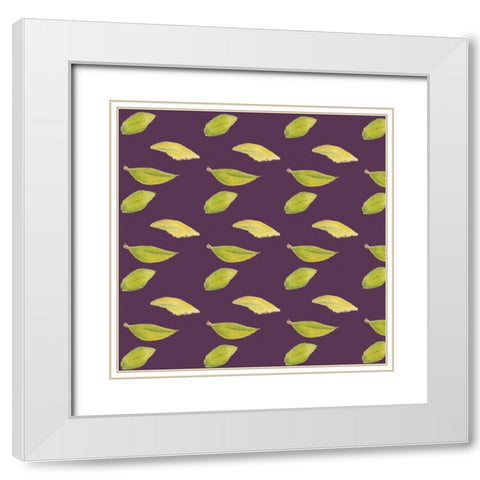 Sweet Foliage Collection G White Modern Wood Framed Art Print with Double Matting by Miller, Dianne