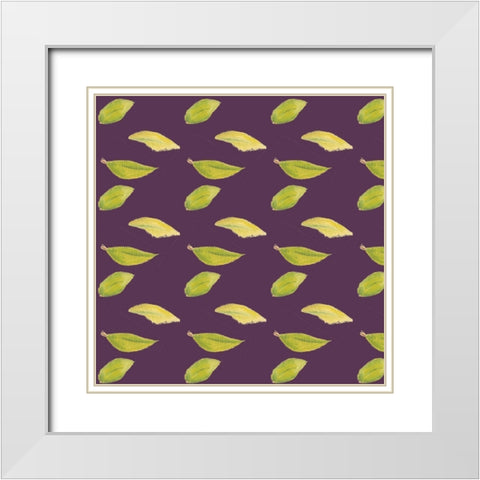 Sweet Foliage Collection G White Modern Wood Framed Art Print with Double Matting by Miller, Dianne