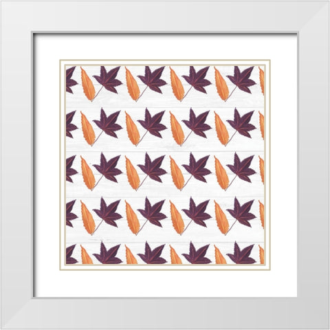Sweet Foliage Collection H White Modern Wood Framed Art Print with Double Matting by Miller, Dianne