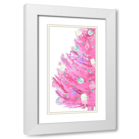 Candy Christmas Collection B White Modern Wood Framed Art Print with Double Matting by Parker, Jennifer Paxton
