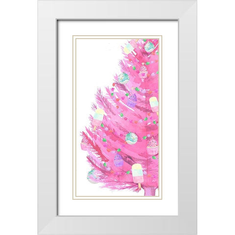 Candy Christmas Collection B White Modern Wood Framed Art Print with Double Matting by Parker, Jennifer Paxton