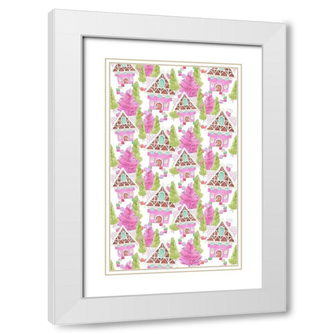 Candy Christmas Collection E White Modern Wood Framed Art Print with Double Matting by Parker, Jennifer Paxton